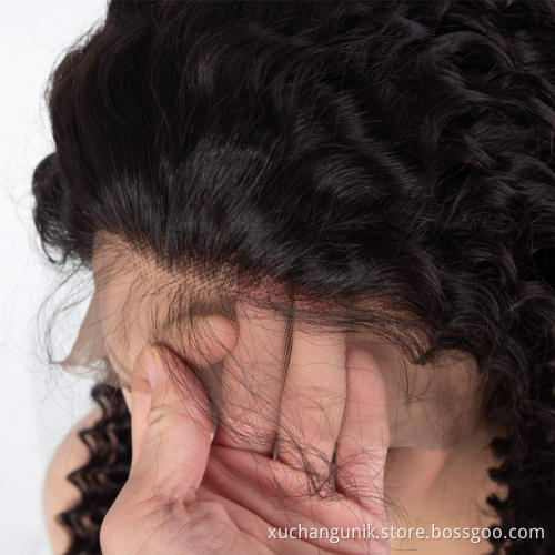 Wholesale Mink Brazilian Human Hair Lace Wig Vendor Deep Curly Wave Full Lace Front Wigs Human Hair Mink Brazilian Hair Wig